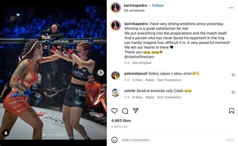 denisa ryndova|Karina Pedro: Which two MMA fighters kissed during。